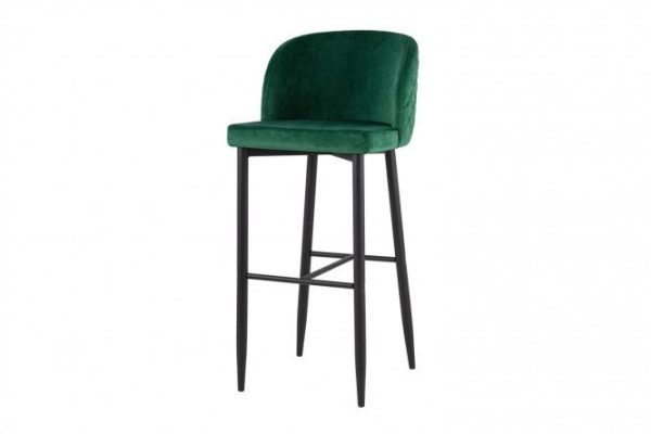 Bar stool Oscar 46x104x43 cm, emerald color, black