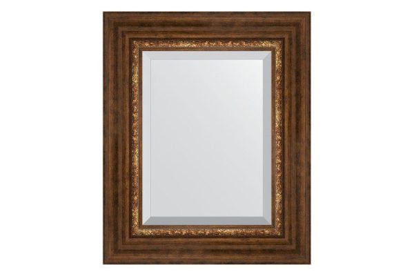 Wall mirror with bevel in a baguette frame EVOFORM BY 3361 Roman bronze 46x56 cm