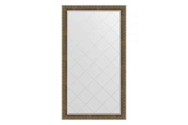 Floor mirror with engraving in a baguette frame EVOFORM BY 6372 silver monogram 114x204 cm
