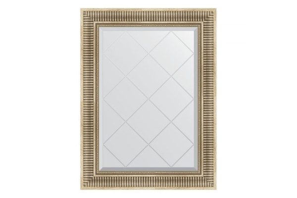 Wall mirror with engraving in a baguette frame EVOFORM silver aqueduct 67x90 cm
