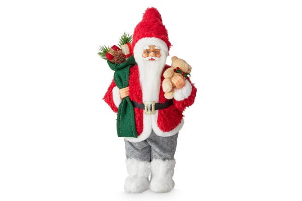 Decorative figurine of Santa Claus with gifts