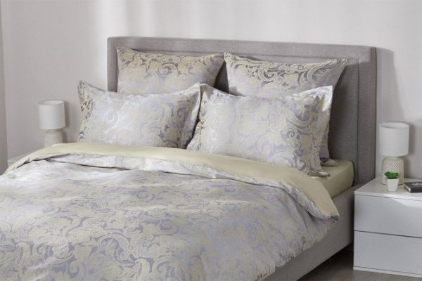 Bed linen set ESTUDI BLANCO Lissabella Satin jacquard 175x215 cm, 2 bedrooms