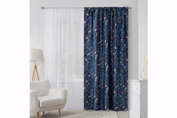 Ribbon curtain ESTUDI BLANCO Cesara 200x280 cm, 1 piece, color blue, brown, pink, green