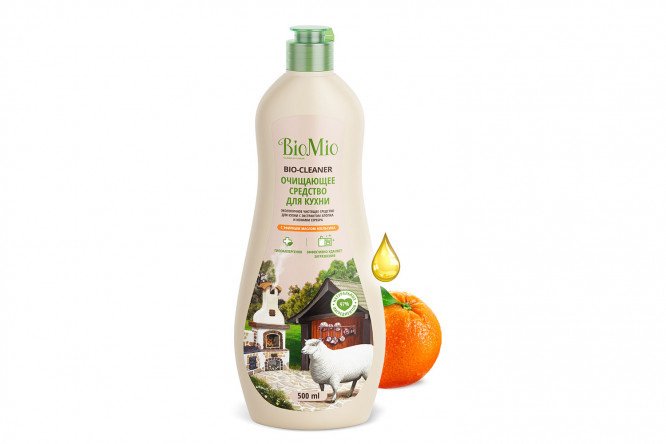 Antibacterial kitchen cleaning cream BioMio Bio-Kitchen Cleaner