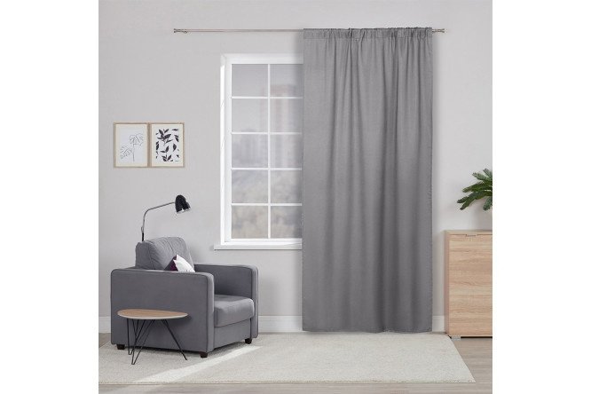 Ribbon curtain MICASA Jacqueline 150x280 cm, 1 piece, gray