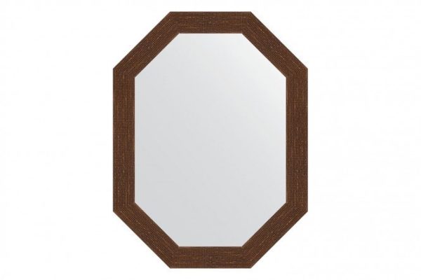 Wall mirror in a baguette frame EVOFORM Polygon BY 7091, antique copper mosaic 62x82 cm