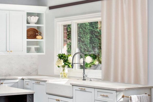 Kitchen curtain WITERRA Bamboo 138x180 cm, 1 piece, beige