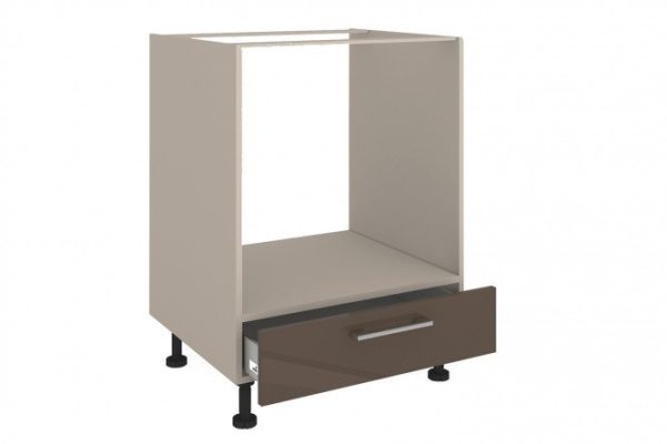 Front for a floor cabinet for Amika appliances, 60x72 cm, truffle brown glossy color