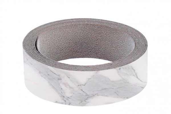 Edge with glue Granite white