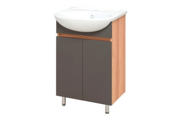 Floor stand RUNO Lada 00-00001164 49.3 cm, frame color beige, facade graphite