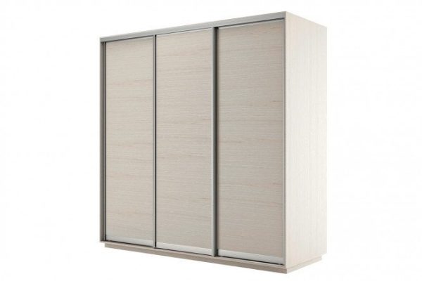 3-door sliding wardrobe Slide 210x240x60 cm, light shimo ash