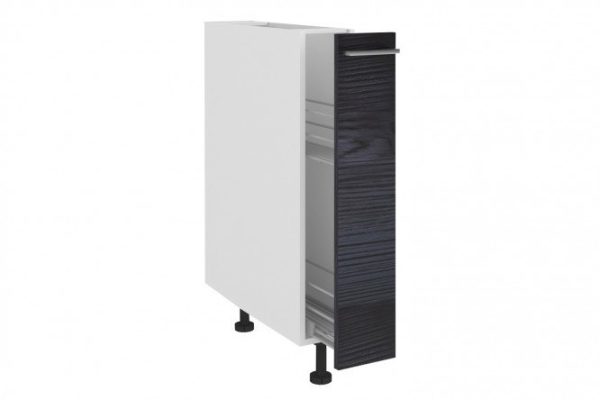 Front for a floor cabinet with a pull-out basket Amika 15x72 cm, black