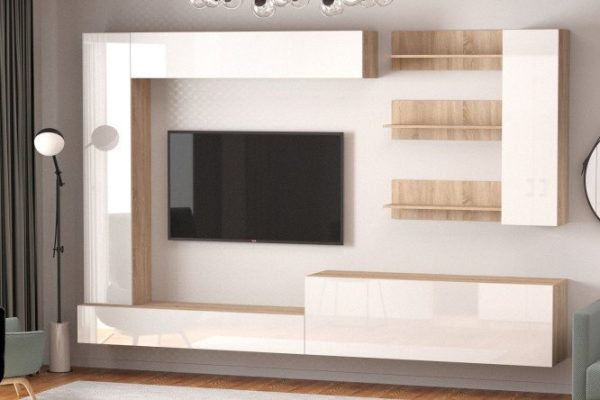 Furniture set Studio No. 6 oak Sonoma/white diamond