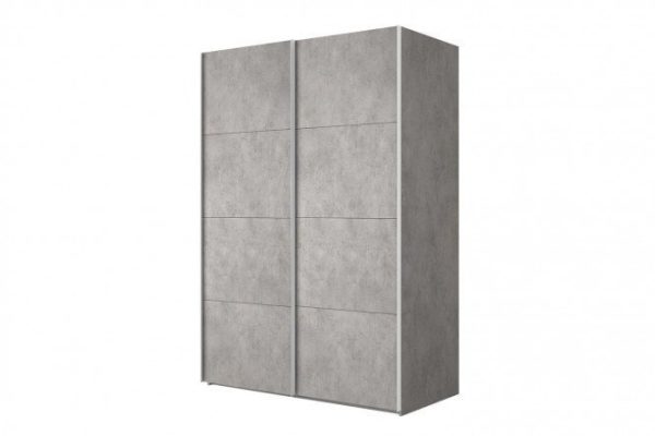 2-door wardrobe Comet 200x240 cm light concrete