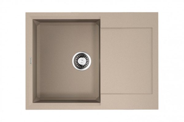 Inset sink with drainer OMOIKIRI Sakaime 68-SA 4993110, beige 68x50x19 cm
