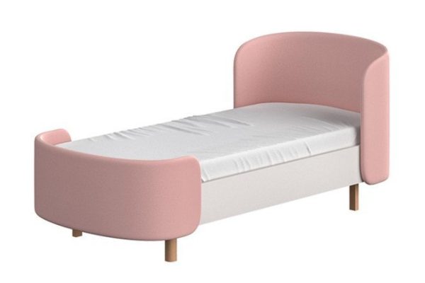 Teenage bed Kidi soft 80x200 cm color white, pink