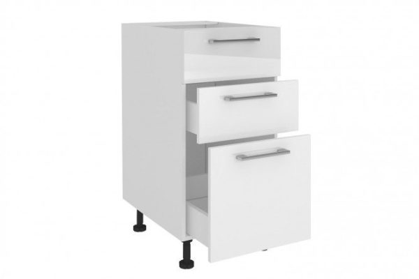3a884a09f99cefae94e9ad3ec09434f4.jpg Set of fronts with 3 drawers for the Amika floor-standing cabinet, glossy white color