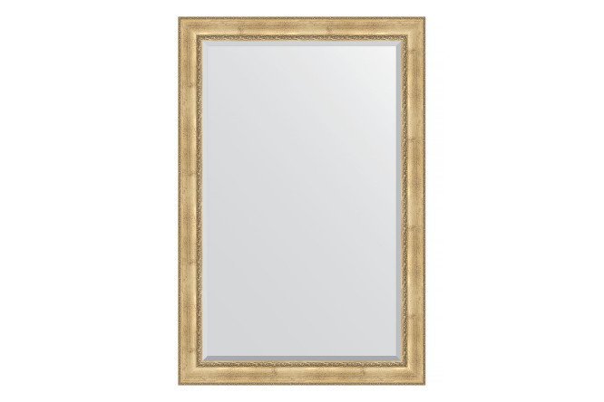 Wall mirror with bevel in a baguette frame EVOFORM BY 3636 antique silver with ornament 122x182 cm