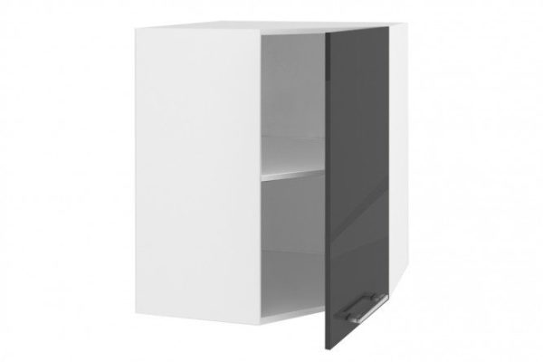Front for corner cabinet Amika 36.3x71.6 cm, color black graphite