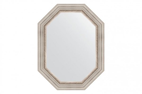 Wall mirror in a baguette frame EVOFORM Polygon BY 7167, Roman silver 66x86 cm