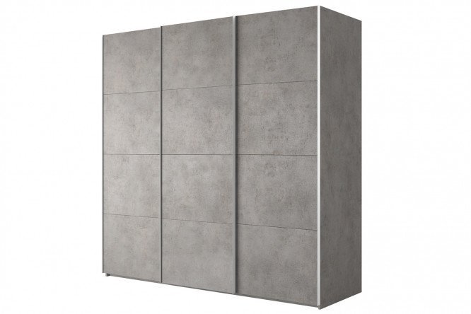 3-door wardrobe Comet 270x220 cm light concrete
