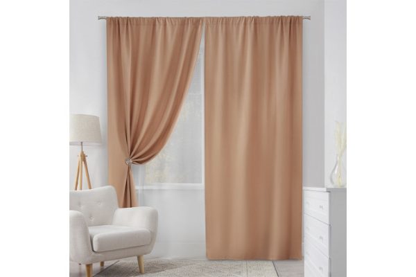 Set of curtains Djin 140x260 cm, 2 pcs., beige