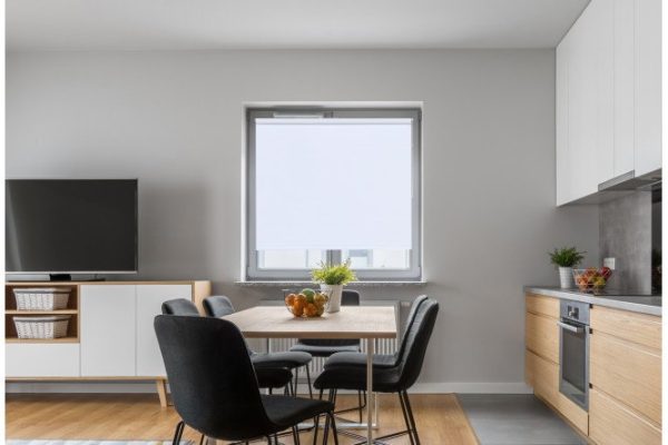 Decofest opaque roller blind, white, 140x175 cm