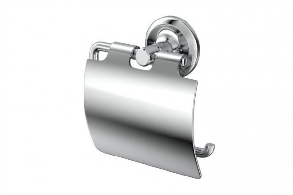 Wall-mounted toilet paper holder with lid DROP FOR-DP015 Stainless steel