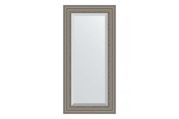 Wall mirror with bevel in a baguette frame EVOFORM Roman silver 61x146 cm