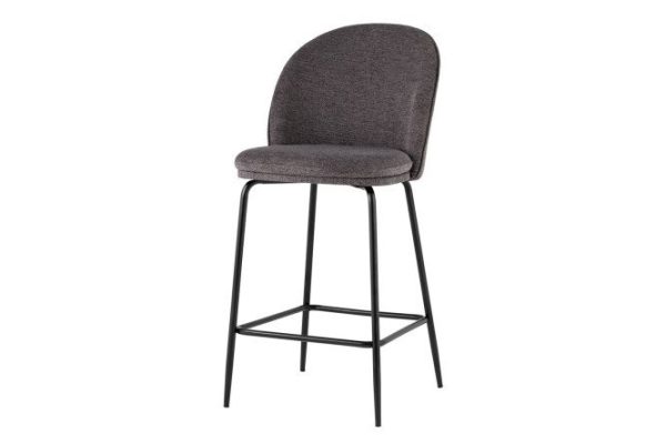Half-bar chair Echo 45x94.5x55 cm, upholstery color dark gray, legs black