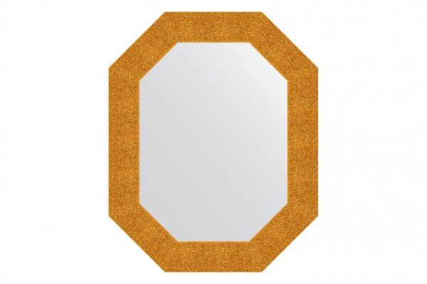 Wall mirror in a baguette frame EVOFORM Polygon BY 7182, gold embossing 61x76 cm