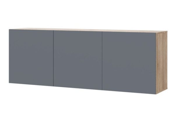 Cabinet Oscar Moon 180x64 with doors, Sonoma oak / graphite soft