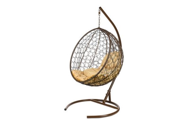 Hanging chair KokosBrown 105x110x80 cm, brown