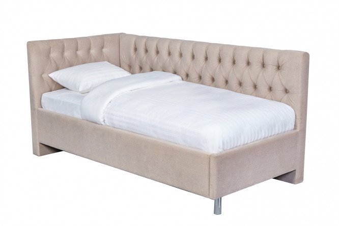 Bed with a lifting mechanism, left-handed Maestro, beige color 100x200 cm