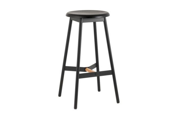 Bar stool Knobb 41x75x36 cm, seat color black, legs black