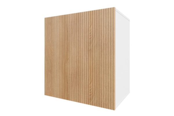 Nightstand Oscar Amelie 60x40 with door, white / wave Canadian oak