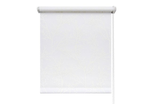 Roller blind Decofest Jardin Mini, white, 120x160 cm