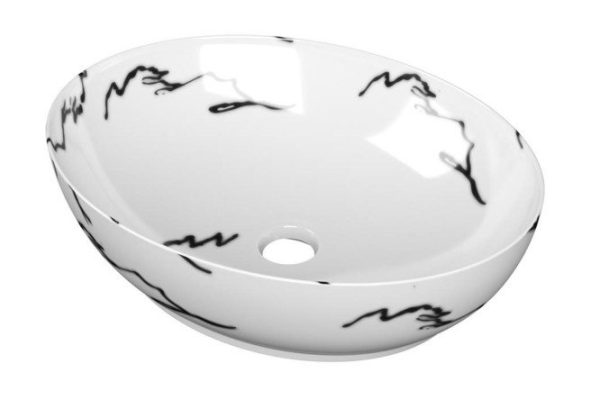 Overhead oval washbasin POINT Artemis 51 PN43151WB Overhead, 51x14x39 cm