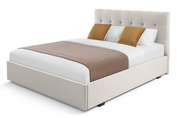 Bed frame SOLANA Angela color light beige 140x200 cm