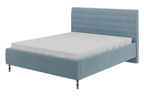 Fabian bed with lifting mechanism color blue steel