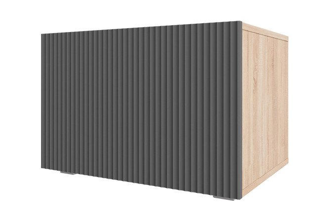 Nightstand Oscar Amelie 60x40 with door, sonoma oak / wave graphite