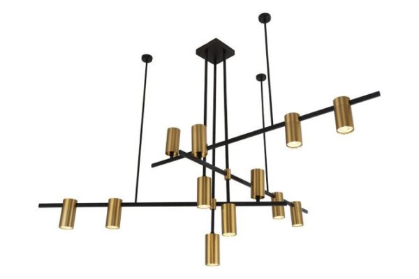 Chandelier on a rod STILFORT Ausver 32 sq.m., 138x91x138 cm, GU10