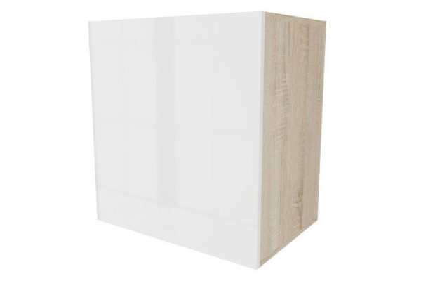 Cabinet with door Oscar 60x64 cm, sonoma oak/white gloss