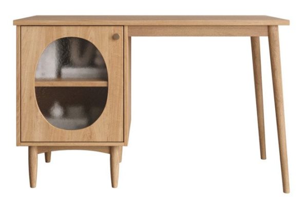 Bubble desk with left cabinet