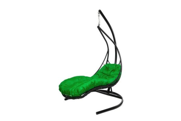 Reclining hanging chair 117x190x175 cm, base and frame color white, finishing white