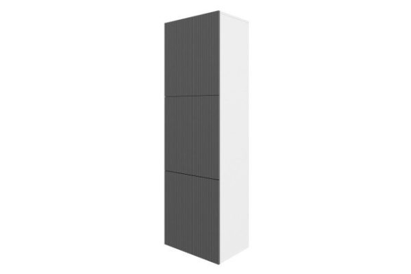 Wardrobe Oscar Amelie 192x60 3 doors, white / wave graphite