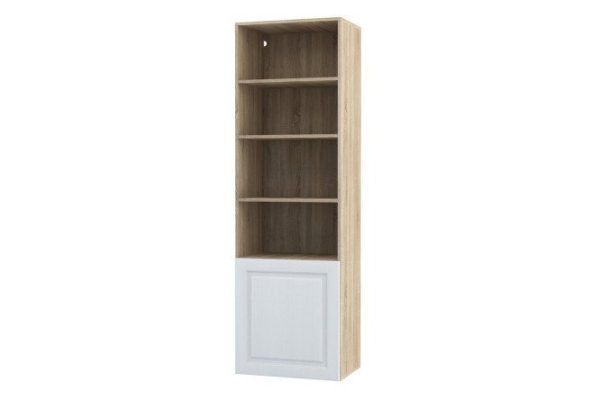 Wardrobe 1 door and 4 shelves Oscar Bella 60x192 cm, Sonoma/white wood