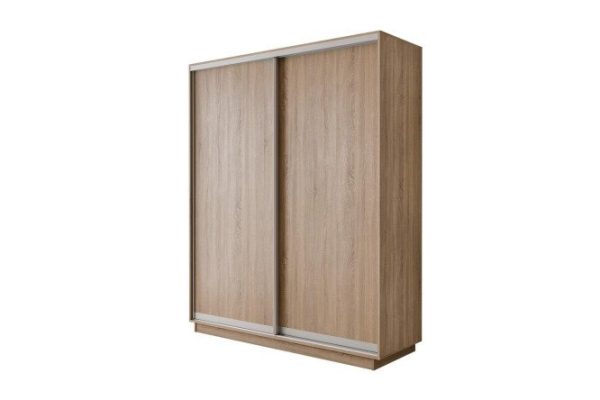 2-door wardrobe Slide-2 180x220x45 cm, Sonoma, silver