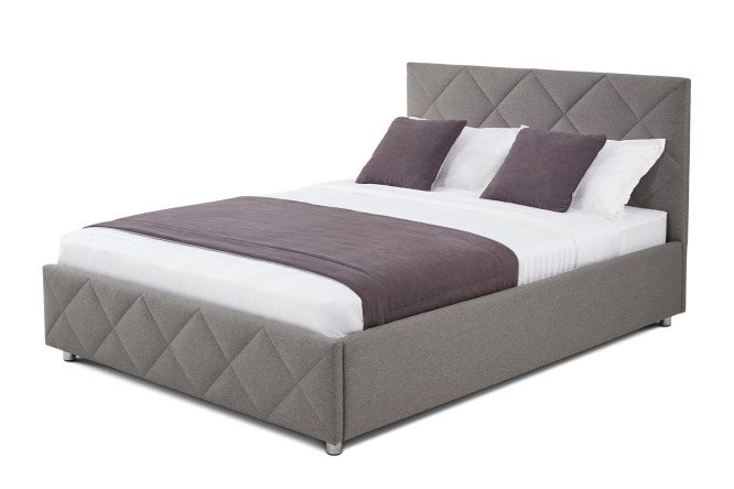 Bed with lifting mechanism Nemi color gray 160x200 cm