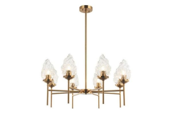 Chandelier on a rod STILFORT Cream 16 sq.m., 75x96x75 cm, E27